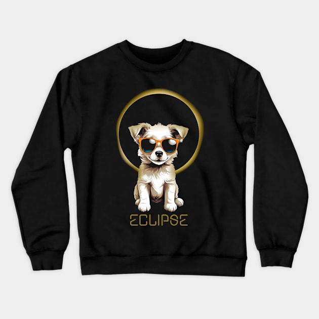 puppy sunglases eclipse Crewneck Sweatshirt by design-lab-berlin